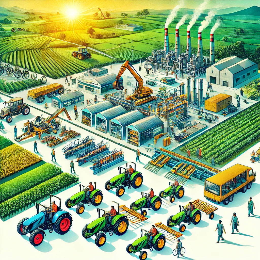 Illustration showing the vision of Murshid Farm Industries for technology transfer and community prosperity